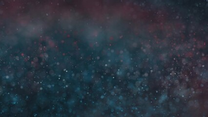 Wall Mural - blue red blurred dots random fly loop animation background.