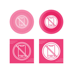 Sticker - No Cell Phone Vector Icon