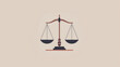 © CQSP - Symbol of Justice: Minimalist Balance Scale on Blank Canvas