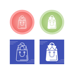 Canvas Print - Shopping Bag Vector Icon