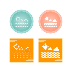 Sticker - Sea Vector Icon