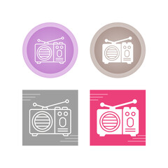 Sticker - Radio Vector Icon