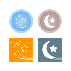 Sticker - Moon Vector Icon