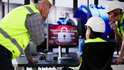 Aufkleber - Ransomware Cyber Attack Using Malware