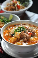 Poster - soup with meatballs and vegetables