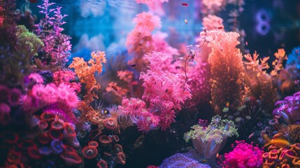 Wall Mural - The Beauty of Colors in the Coral Ocean 