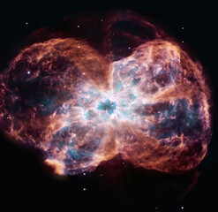 Wall Mural - planetary nebula ngc 2440 with a dwarf star at the center of the object.