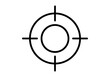 © Gabrieuskal - Icono negro de mirilla de objetivo de un arma