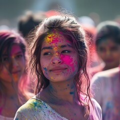 Wall Mural - holi festival celebration