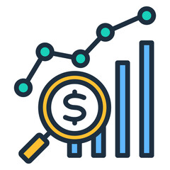 Canvas Print - Financial Analysis Icon