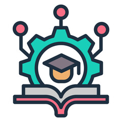 Sticker - Education Technology Icon