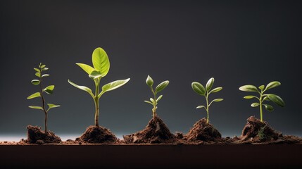 the growth stages of a small plant