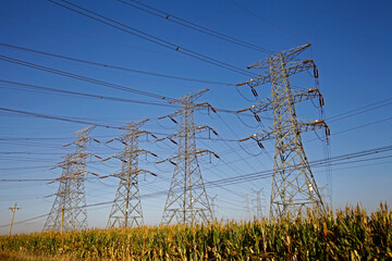 Wall Mural - high voltage electric tower line