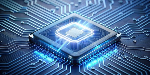 Chip with Translucent symbol digital effect , technology, artificial intelligence, chip, circuit, futuristic, innovation, data, computing, network, machine learning, digital, graphic