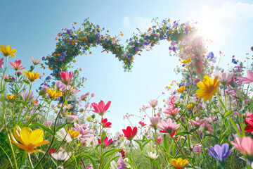 Wall Mural - flowers in the grass