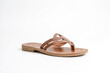 © Rysak - Brown Leather Thong Sandal Isolated On White Background