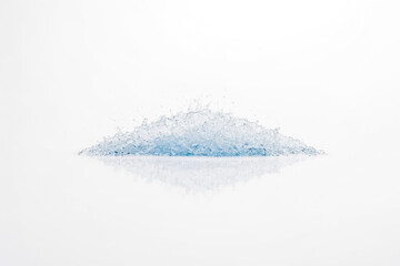 Poster - Water Splash with Reflection on White Background