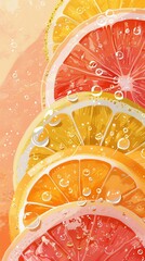 Wall Mural - Freshly Sliced ​​Orange Perfection