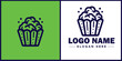 © sahadul - popcorn icon Popping corn Popped corn flat logo sign symbol editable vector