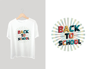 Wall Mural - Back to school T-shirt design 