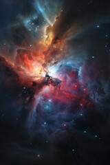 colorful universe with nebula for background