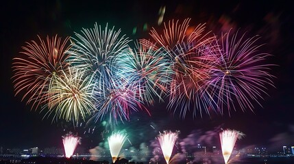 subdued tones give way to bursts of vibrant color, like fireworks exploding across the night sky in 