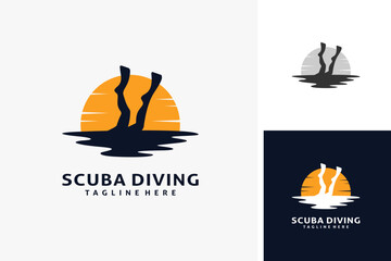 Wall Mural - Scuba diving logo design