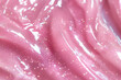 © icecreamparadice - a close up of a pink liquid with glitter, extreme closeup of the shimmering texture on pink lip gloss, featuring delicate and subtle glitter, creating an enchantment with its soft sheen