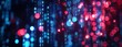 © EnelEva - Digital background featuring binary code, bokeh lights and data visualization elements.