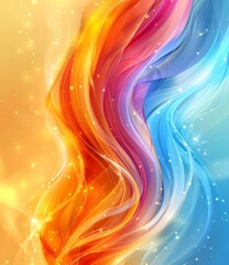 Poster - Wavy colorful abstract background