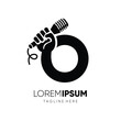 © HendraGuns11 - Letter O Hand with Microphone Logo Design Vector Icon Graphic Emblem Symbol Ilustration