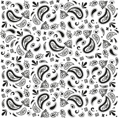 Paisley Pattern Bandana Indian Vector