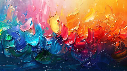 Colorful Background Wallpaper with Abstract Paintings