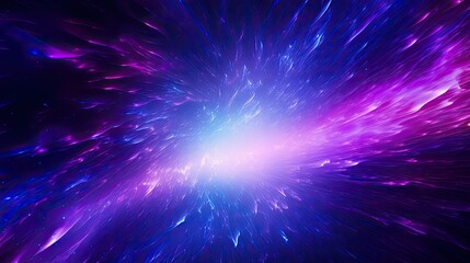 Wall Mural - Abstract flight in retro neon hyper warp space in the tunnel 3d