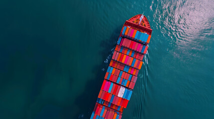 A ship for transporting cargo containers and also unloading it at the docks of a cargo port. AI Generated