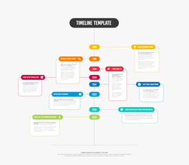 Sticker - Simple vertical light timeline template with thick color blocks and white texts