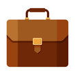 © Valeriia - Icon for Brown Business Briefcase with handle, modern design, for office and corporate use