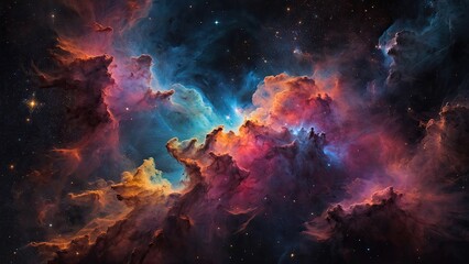 multicolored nebula