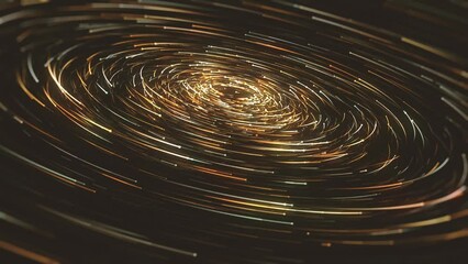 Wall Mural - spinning fire particles background/ animation of an abstract background with circles and spinning pa