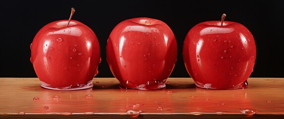 Wall Mural - a group of apples on a table