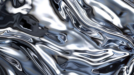 Abstract silver liquid metal background