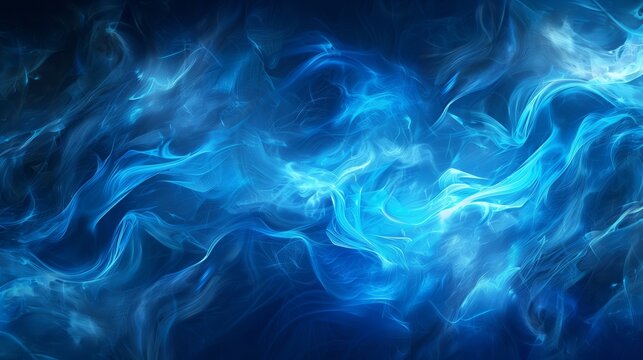 A beautiful background of blue light with energy, glowing in the dark.