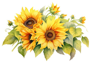 Wall Mural - PNG Sunflowers plant inflorescence asterales.