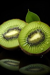 Wall Mural - a kiwi cut in half