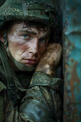 Poster - Portrait of a young soldier