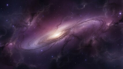 galaxy space wallpaper, in the style of dark violet and light violet, realistic usage of light and color, richly colored skies, realistic textures, generat ai