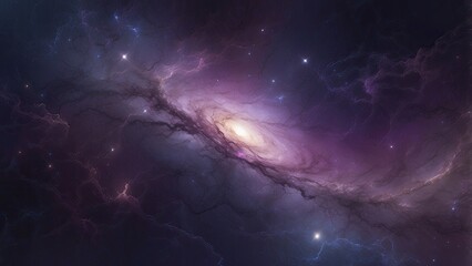 galaxy space wallpaper, in the style of dark violet and light violet, realistic usage of light and c