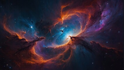 colorful space with an abstract background