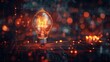 © MochSjamsul - light bulb in the dark, digital trend and trends with light bulb, in the style of linear abstraction