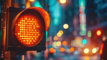 Aufkleber - Close-up of a traffic light with a countdown timer, indicating the seconds remaining until the light changes, helping pedestrians gauge when to cross the street.